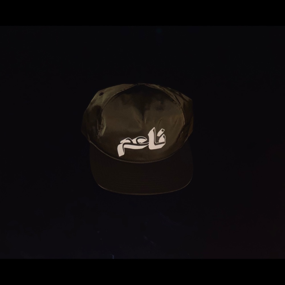 “Silky Satin” Hat in Arabic in G-Wagon Green